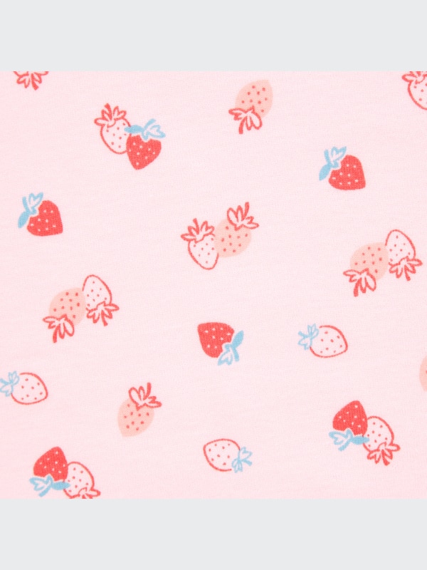 Joy of Print Long-Sleeve Bodysuit (Open Front)(Strawberry)