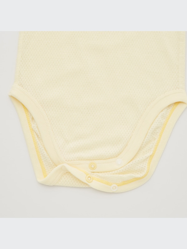 Cotton Mesh Bodysuit Sleeveless (Single)
