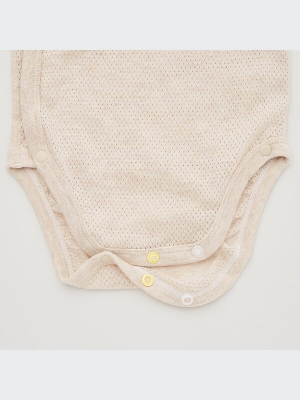 Cotton Mesh Sleeveless Bodysuit (Open Front)