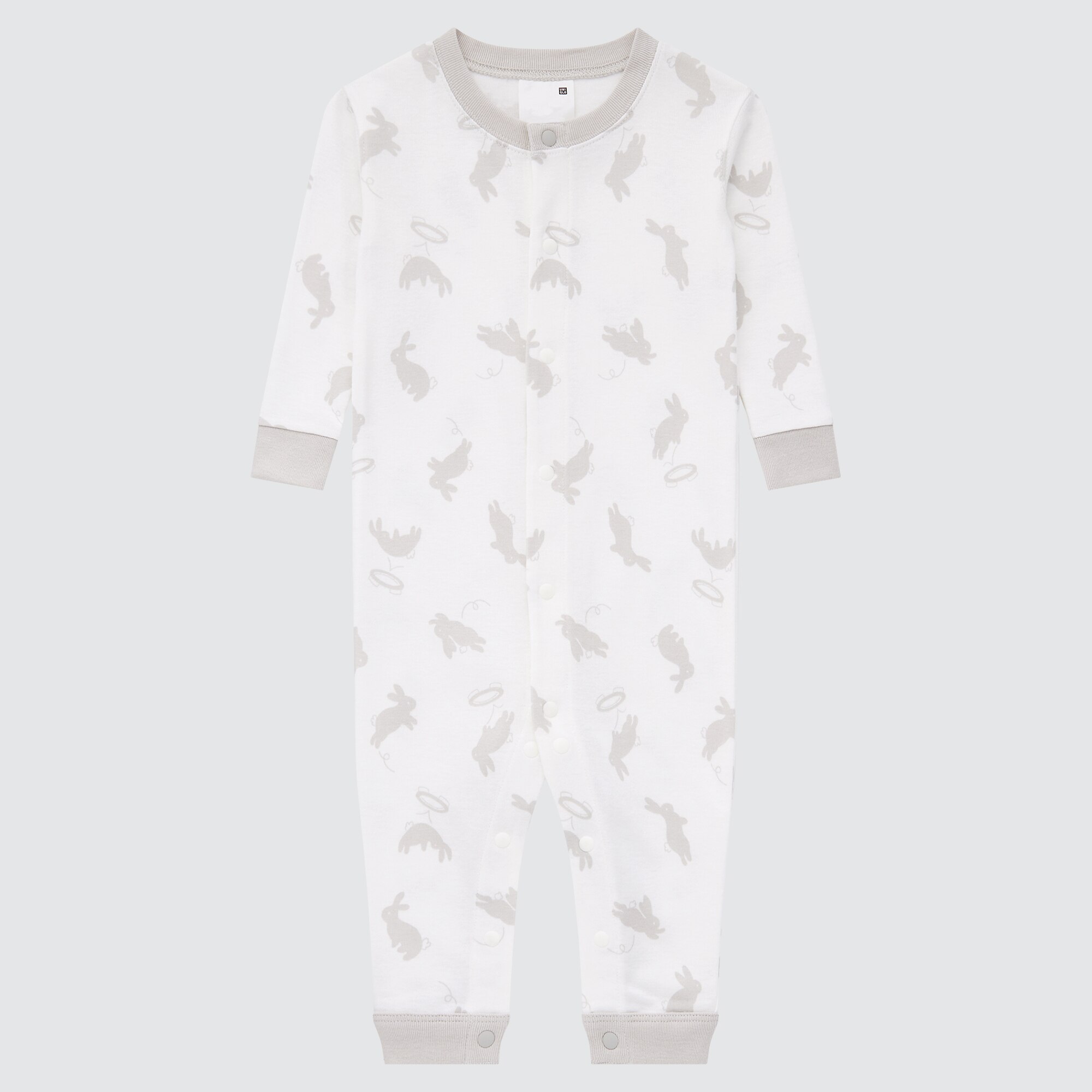 Joy of Print Ribbed Long-Sleeve One-Piece Outfit (Rabbit) | UNIQLO US