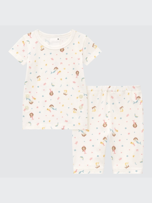 Dry Mermaid + Shell Print Short-Sleeve Pajamas