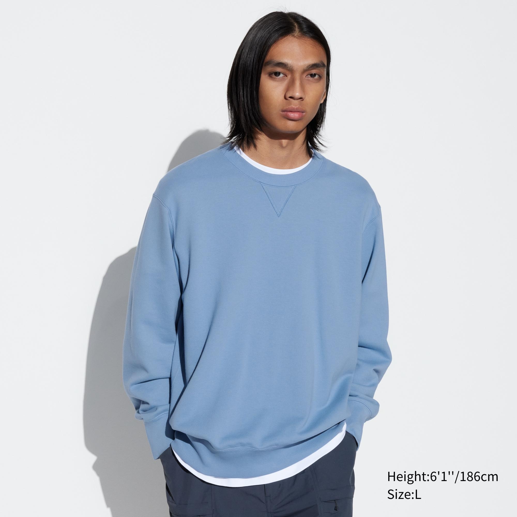 Check styling ideas for「Sweatshirt、Washed Cotton Striped Crew Neck  Long-Sleeve T-Shirt (Oversized)」