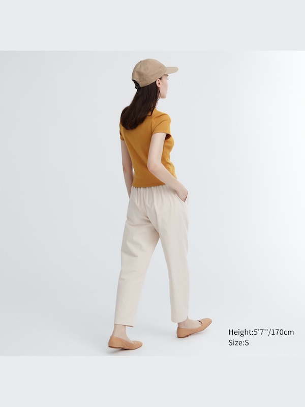 Cotton Relaxed Ankle Pants