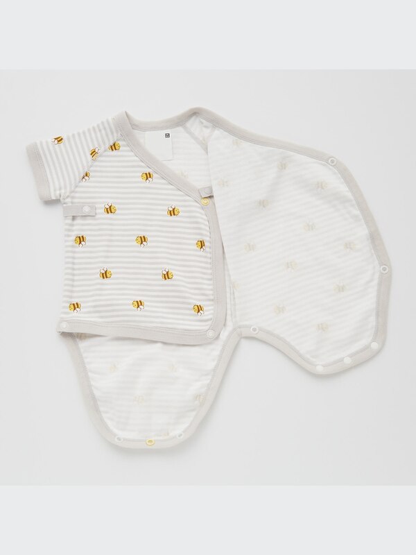 Joy of Print Short-Sleeve Bodysuit (Open Front)