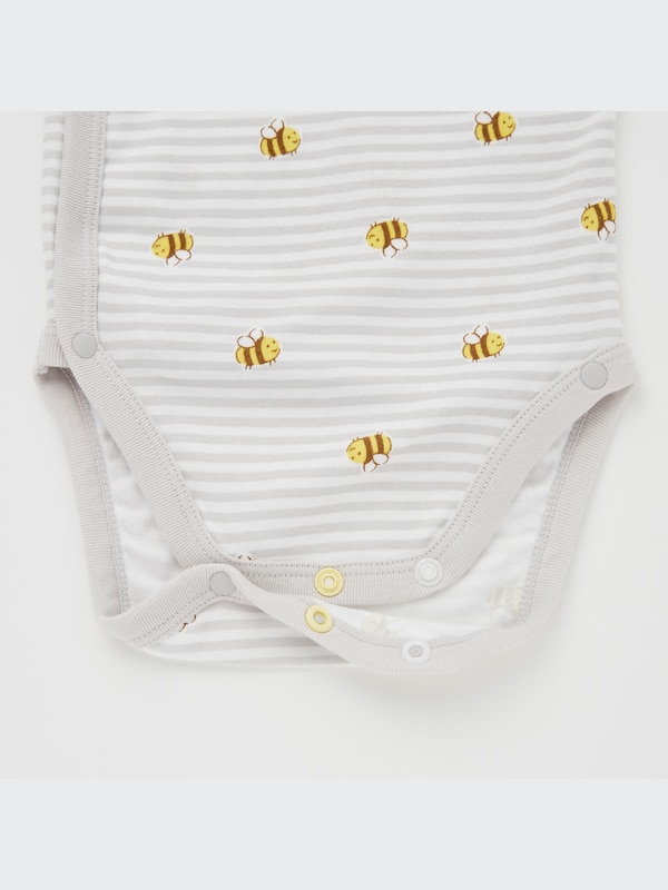 Joy of Print Short-Sleeve Bodysuit (Open Front)