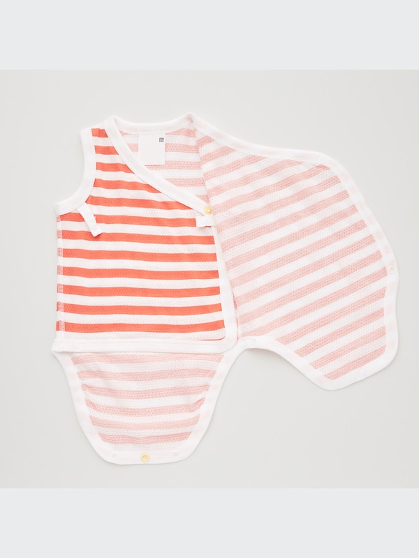 Cotton Mesh Sleeveless Inner Bodysuit (Open Front)