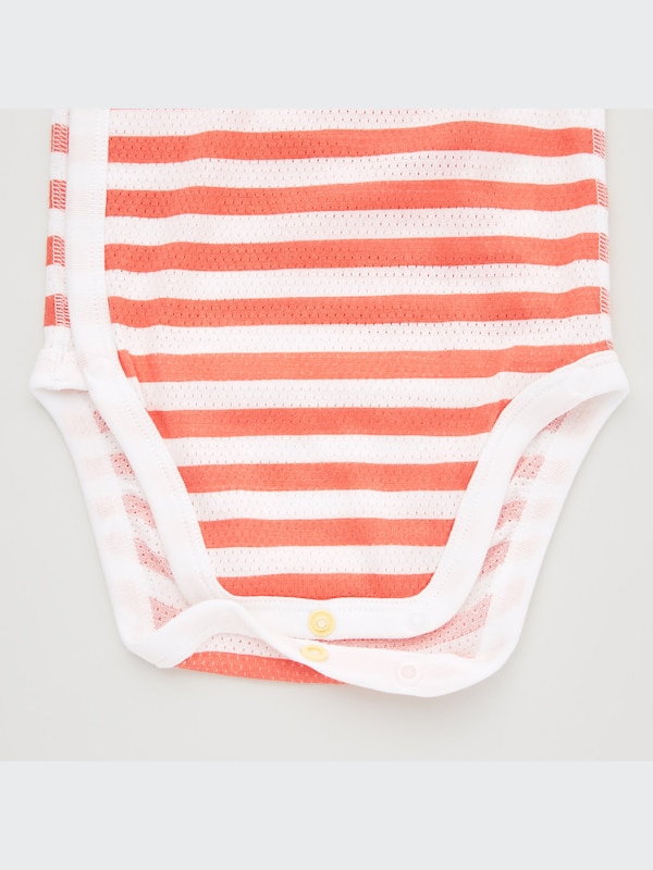 Cotton Mesh Sleeveless Inner Bodysuit (Open Front)