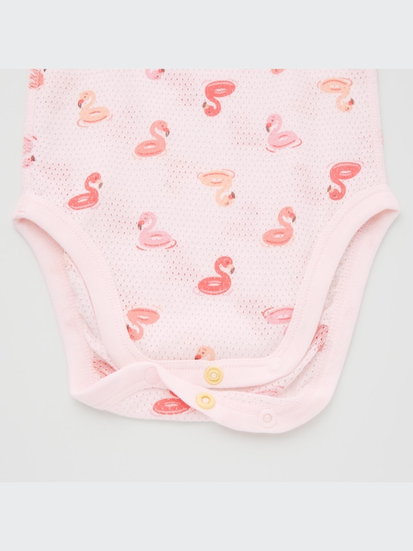 Joy of Print Cotton Mesh Inner Bodysuit (Flamingo)