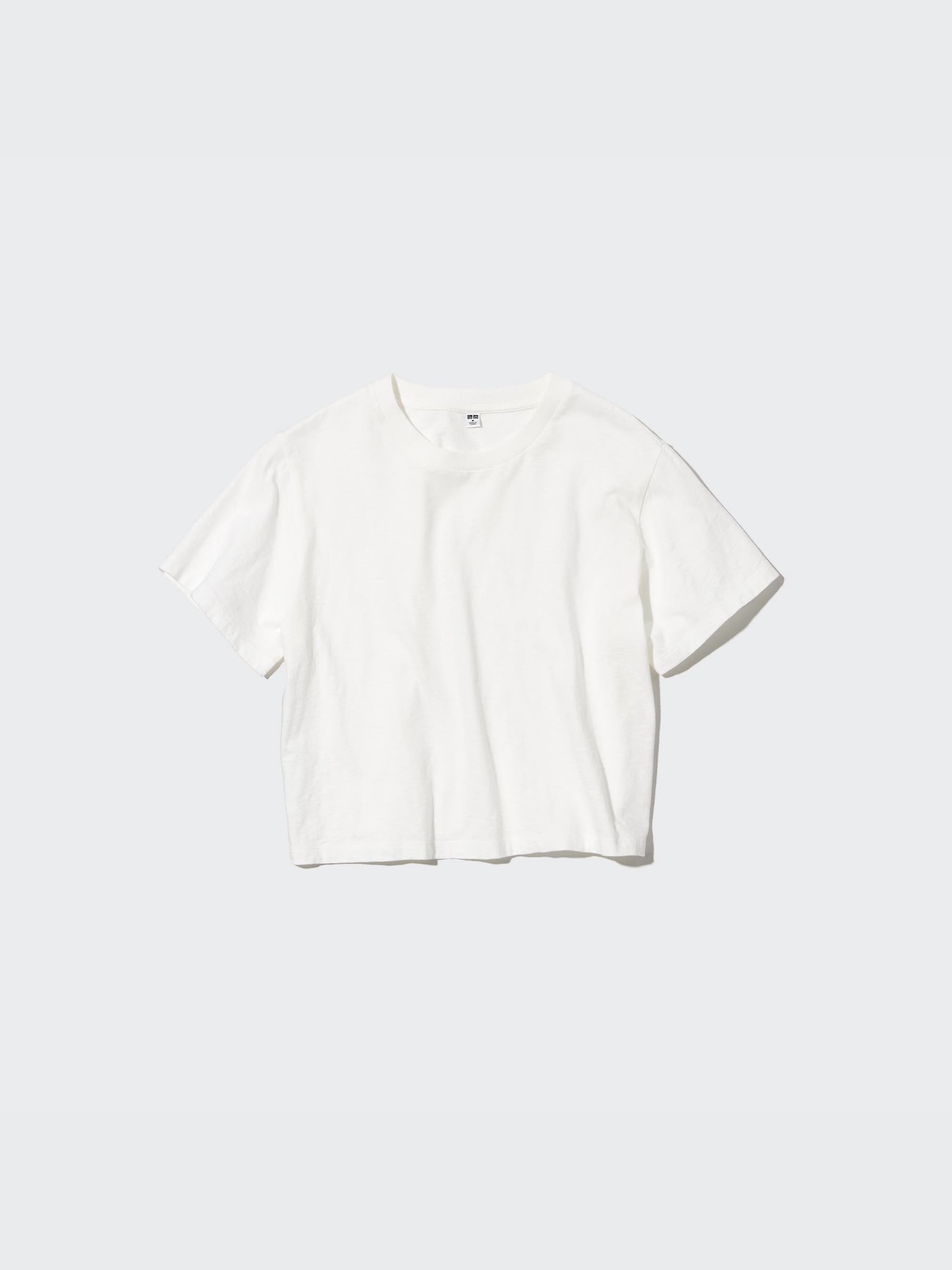 Slub Jersey Crew Neck Cropped T-Shirt | UNIQLO US