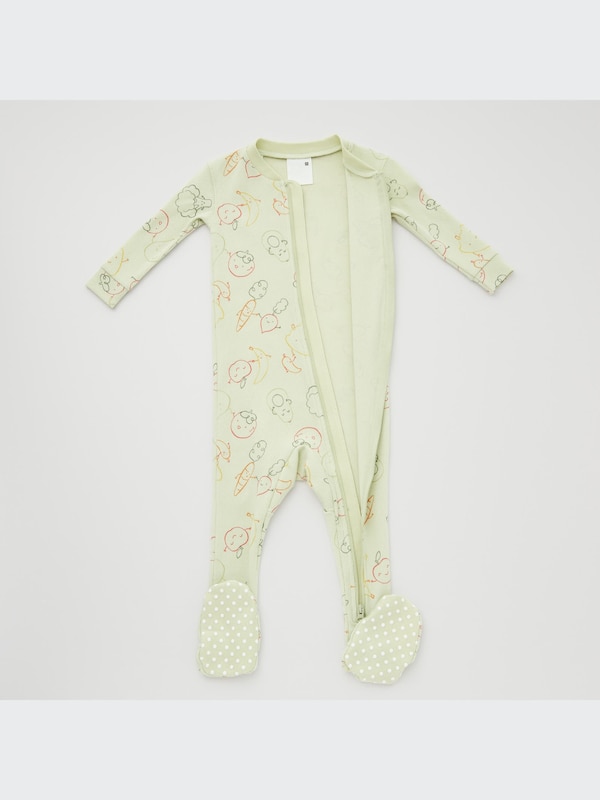 Footed Long-Sleeve One-Piece Outfit