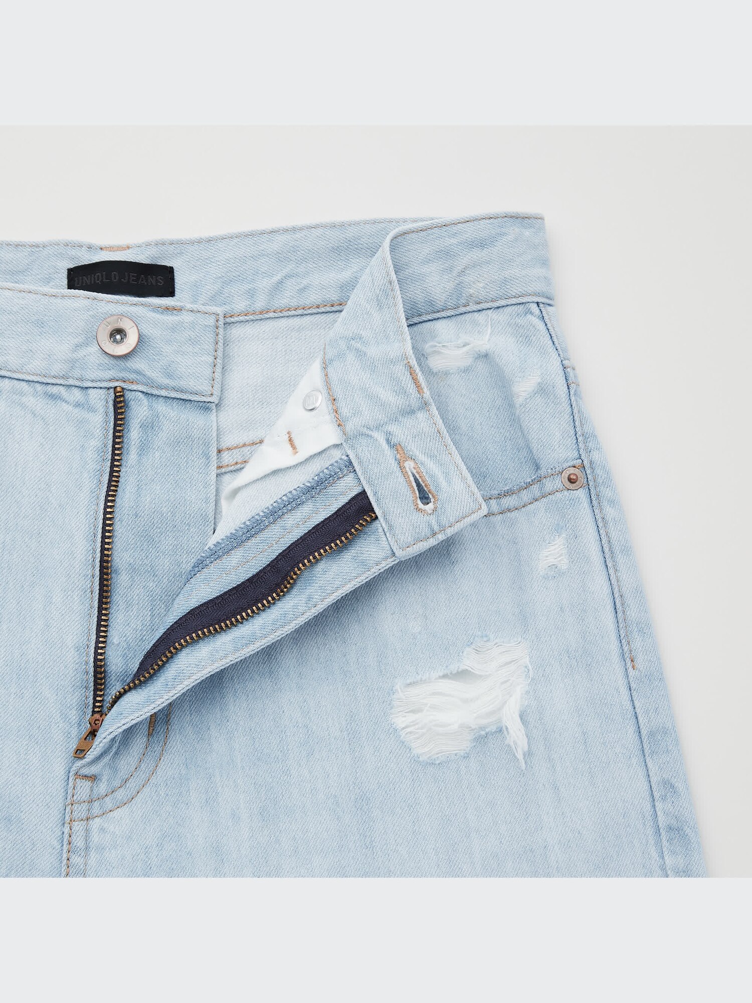 Distressed Peg Top High-Rise Jeans | UNIQLO US Distressed Peg Top High-Rise Jeans | UNIQLO US