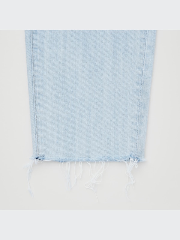 Distressed Peg Top High-Rise Jeans