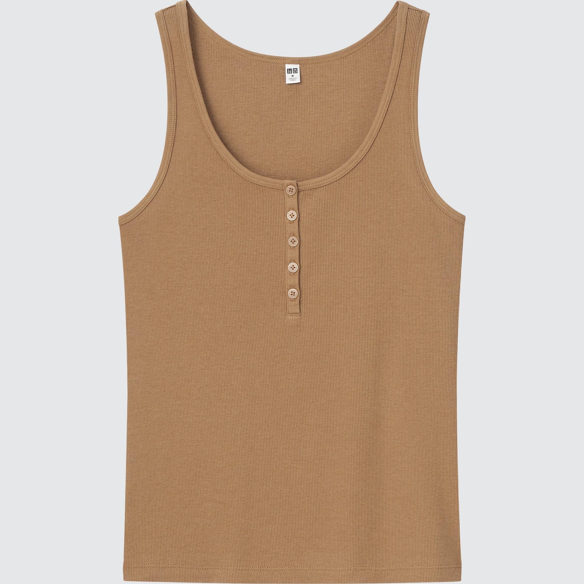 UNIQLO Ribbed Henley Tank Top