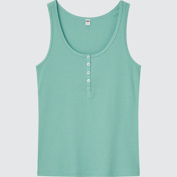Ribbed Henley Tank Top UNIQLO US