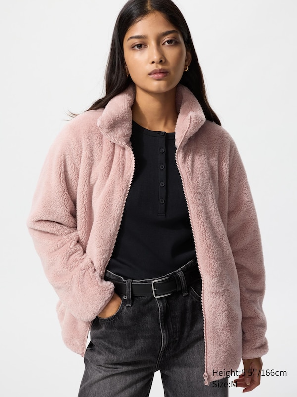 Fluffy Yarn Fleece Full-Zip Jacket