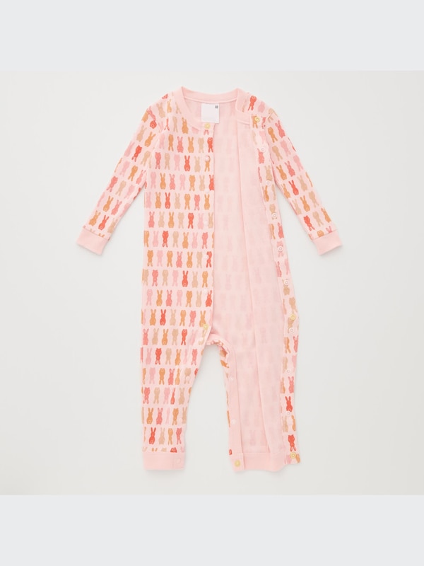 Joy of Print Long-Sleeve One-Piece Outfit (Rabbit)