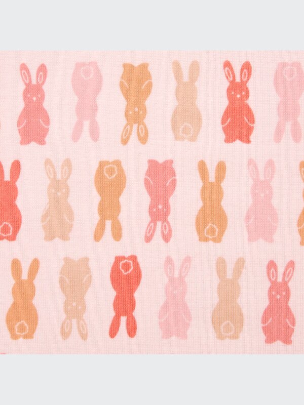 Joy of Print Long-Sleeve One-Piece Outfit (Rabbit)