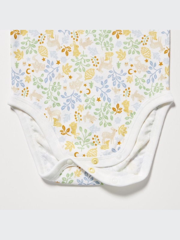 Joy of Print Short-Sleeve Bodysuit (Woodland)