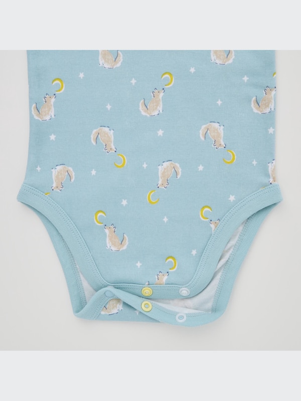 Joy of Print Long-Sleeve Bodysuit (Wolf)