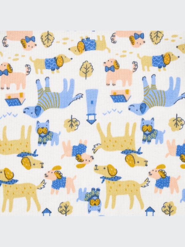 Footed Long-Sleeve One-Piece Outfit (Dog)