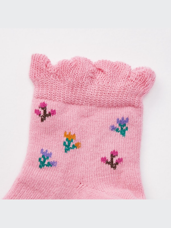 Regular Socks (2 Pairs)(Frill/Flower/Bird)