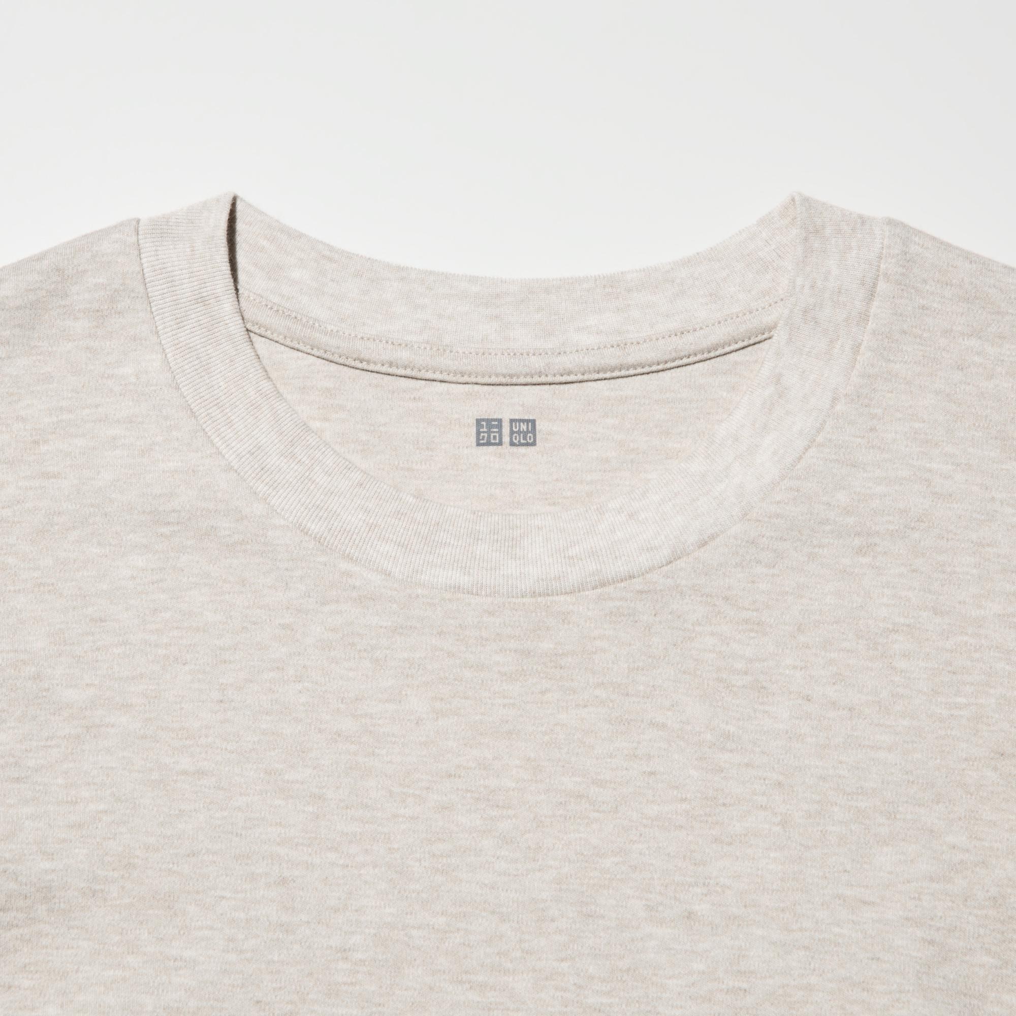 Basic crew neck design with a comfortable ribbed neckline.