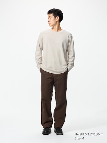 Brushed Cotton Crew Neck Long-Sleeve T-Shirt