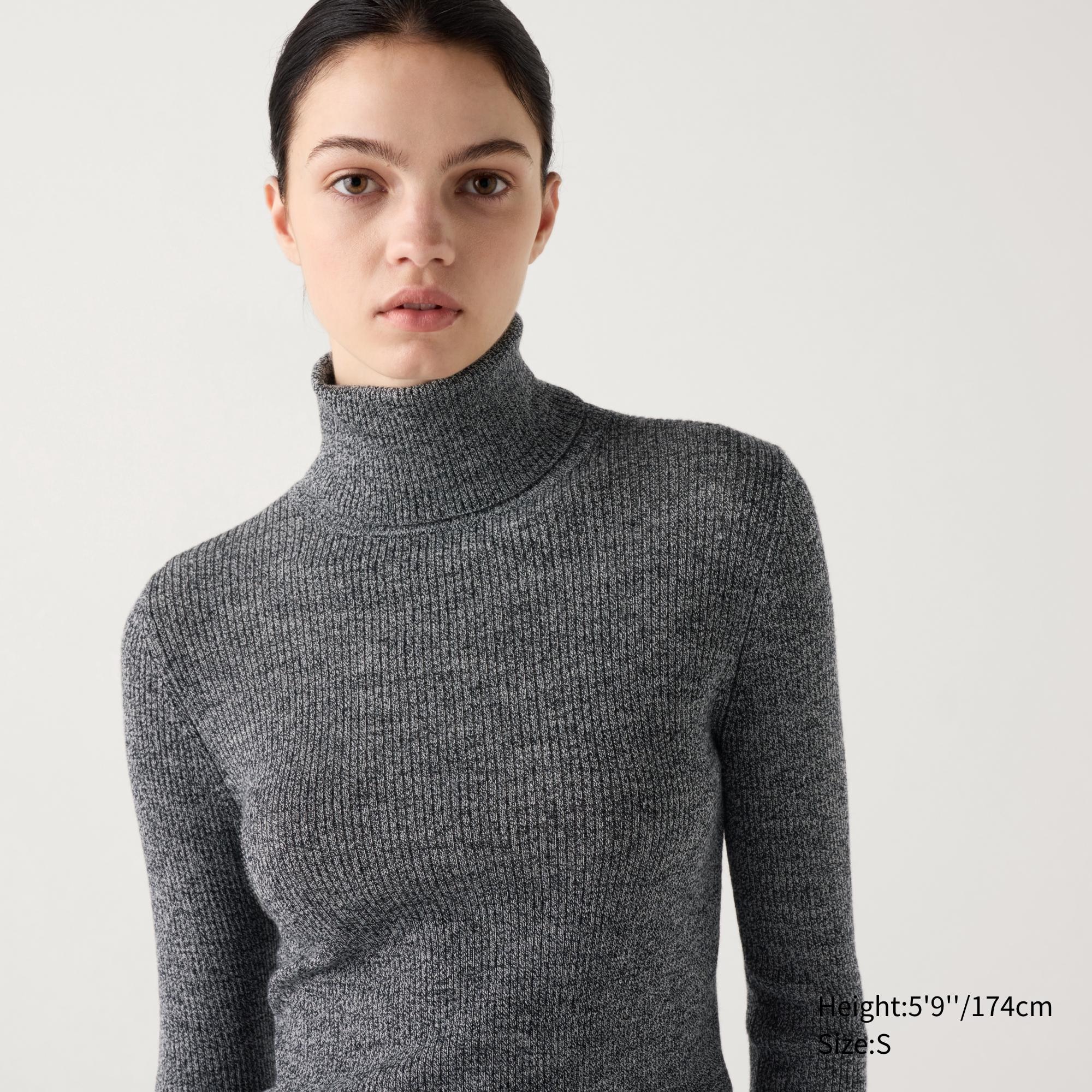 Merino Ribbed Turtleneck Sweater