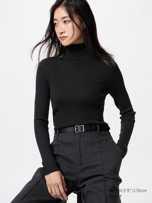 Merino Ribbed Sweater | Turtleneck