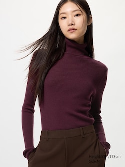 Merino Ribbed Sweater | Turtleneck