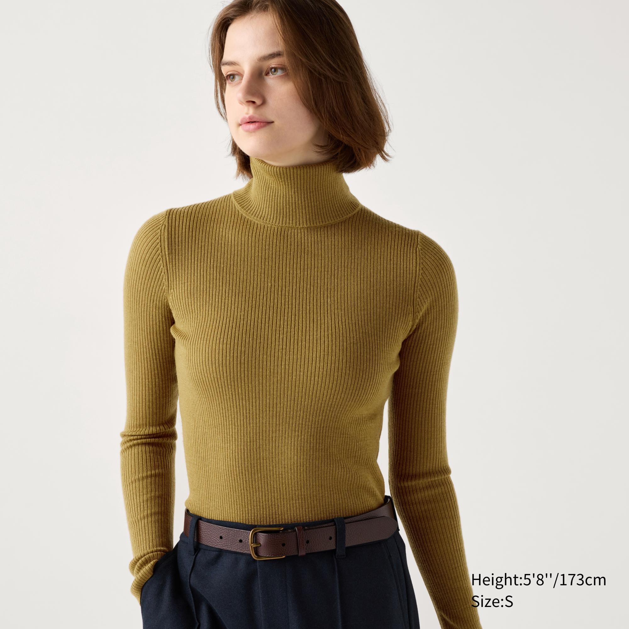 Merino Ribbed Turtleneck Sweater