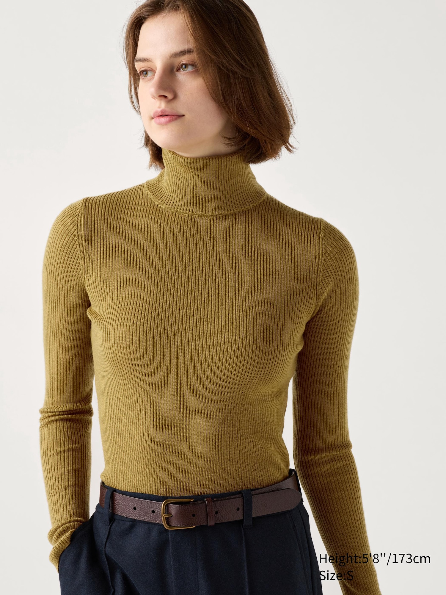 Merino Ribbed Turtleneck Sweater | UNIQLO US