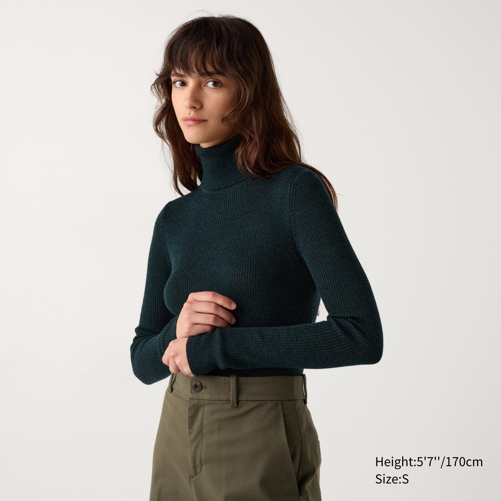 Merino Ribbed Turtleneck Sweater