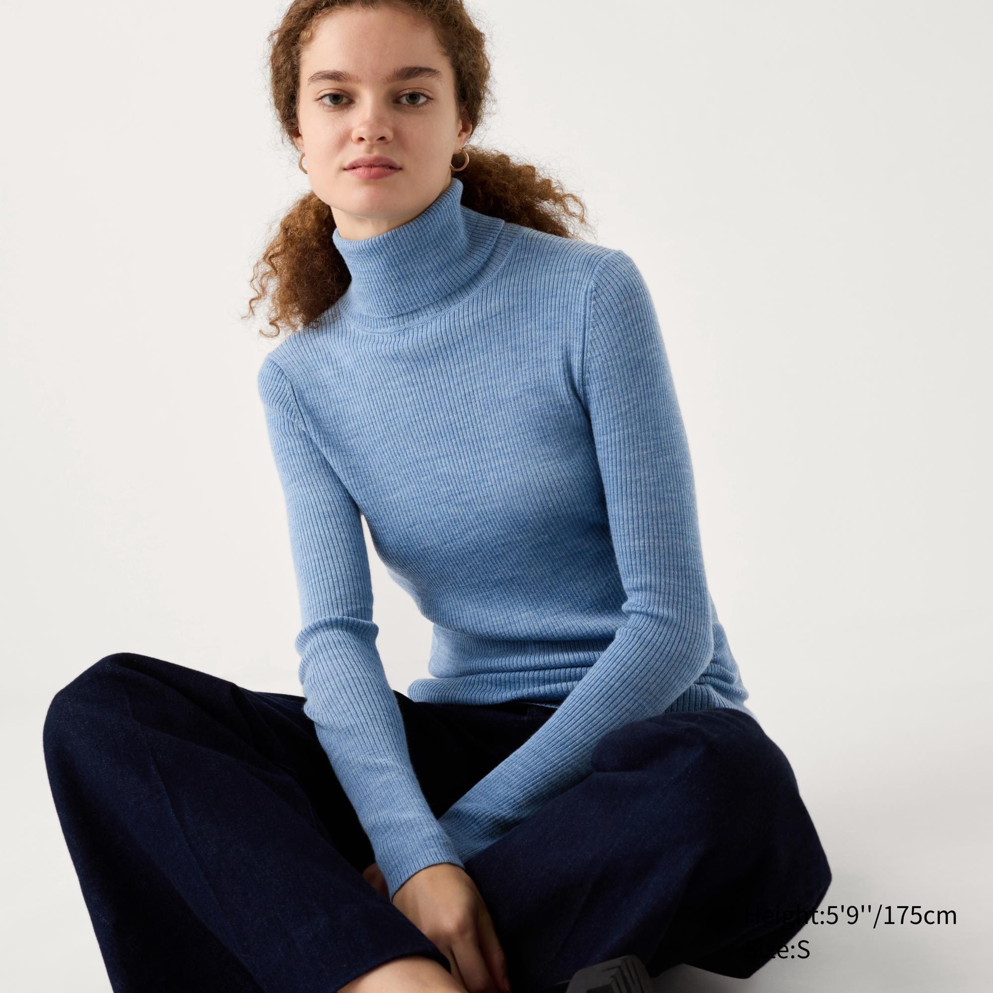 Merino Ribbed Turtleneck Sweater