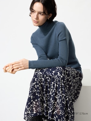 Merino Ribbed Sweater | Turtleneck