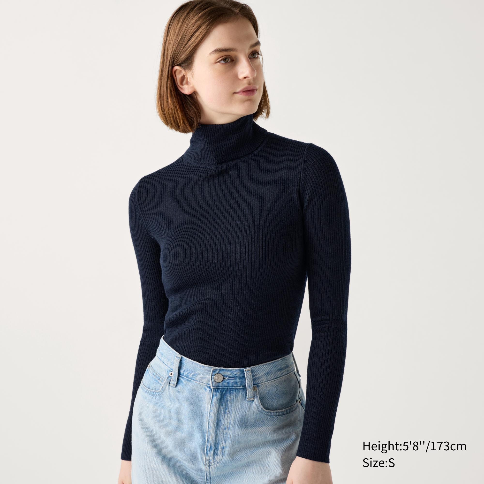 Merino Ribbed Turtleneck Sweater