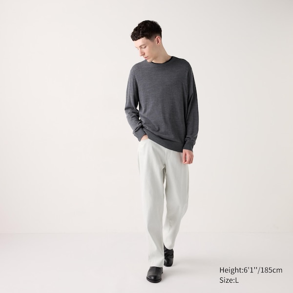 Extra Fine Merino Crew Neck Long-Sleeve Sweater | UNIQLO US