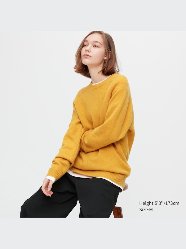 Premium Lambswool Crew Neck Long-Sleeve Sweater