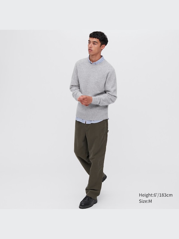 Premium Lambswool Crew Neck Long-Sleeve Sweater