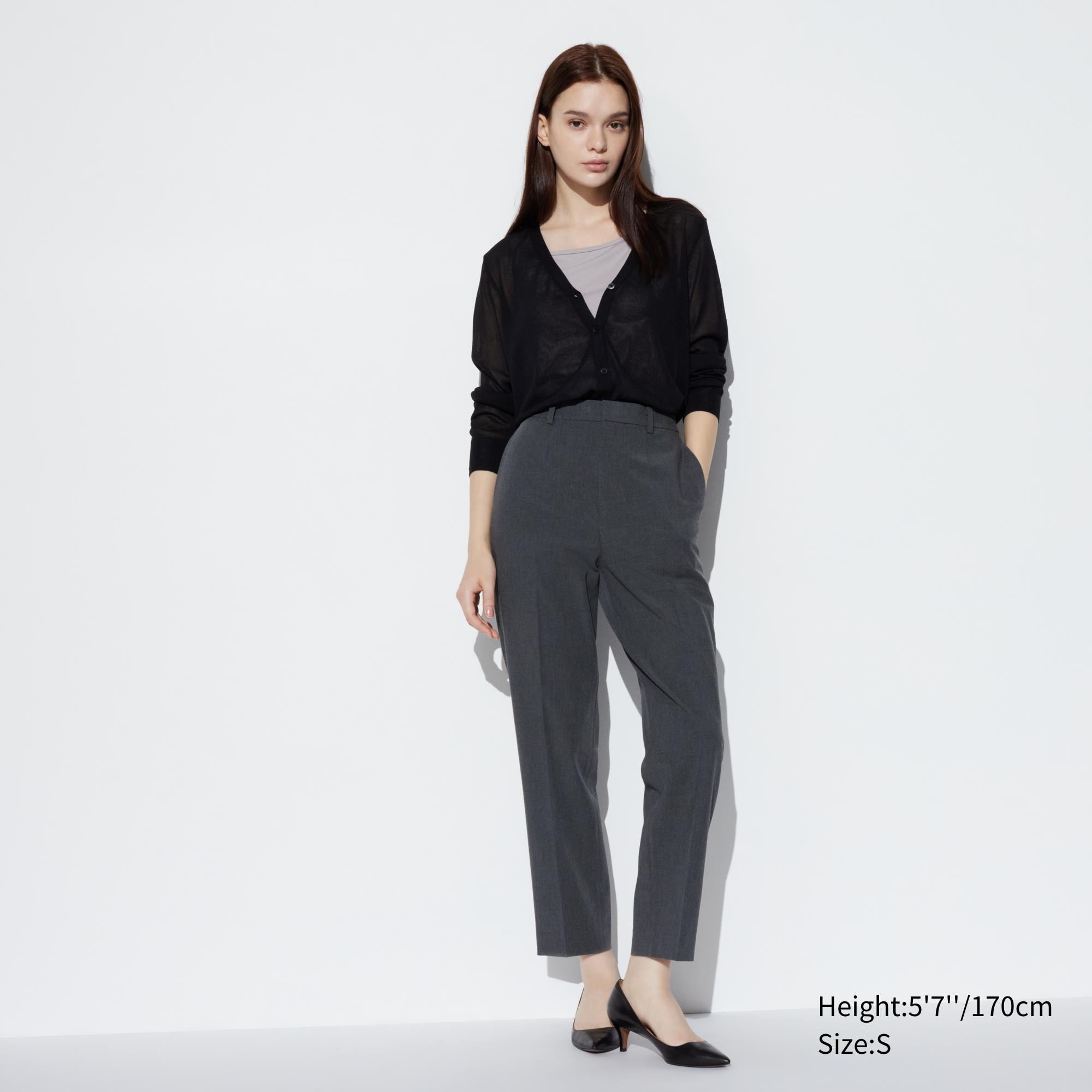 Women Uniqlo Cotton Linen Tapered Trousers Pants Women XL MSRP $39.90 Beige  | eBay