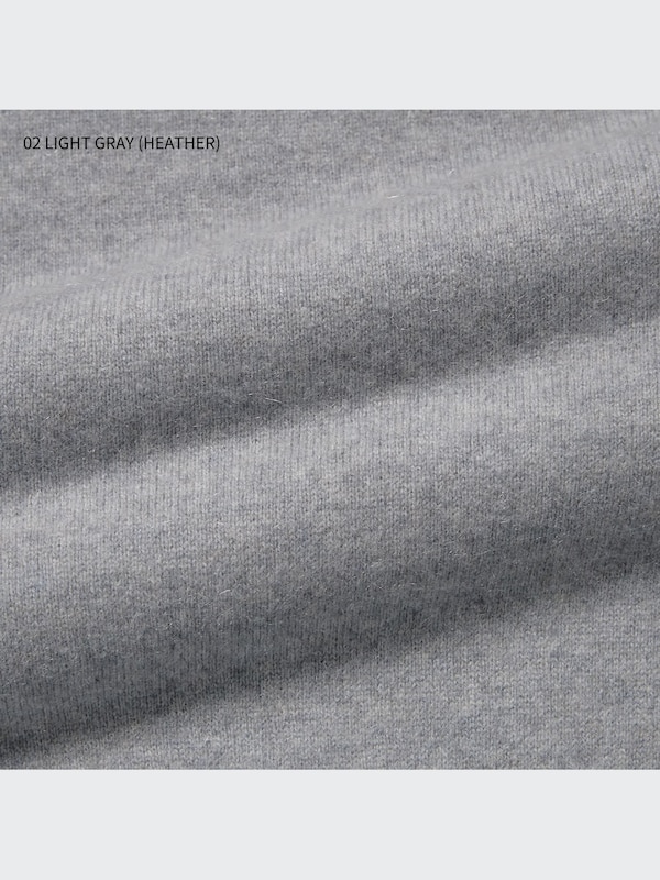 3D Knit Cashmere Crew Neck Long-Sleeve Sweater