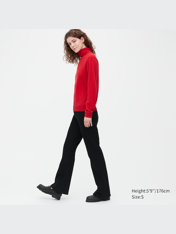 3D Knit Cashmere Turtleneck Long-Sleeve Sweater