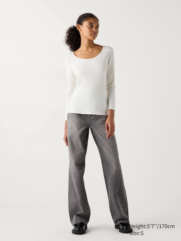 HEATTECH Cotton T-Shirt | Extra Warm | Scoop Neck