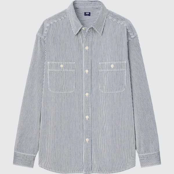 Hickory Work Long-Sleeve Shirt | UNIQLO US