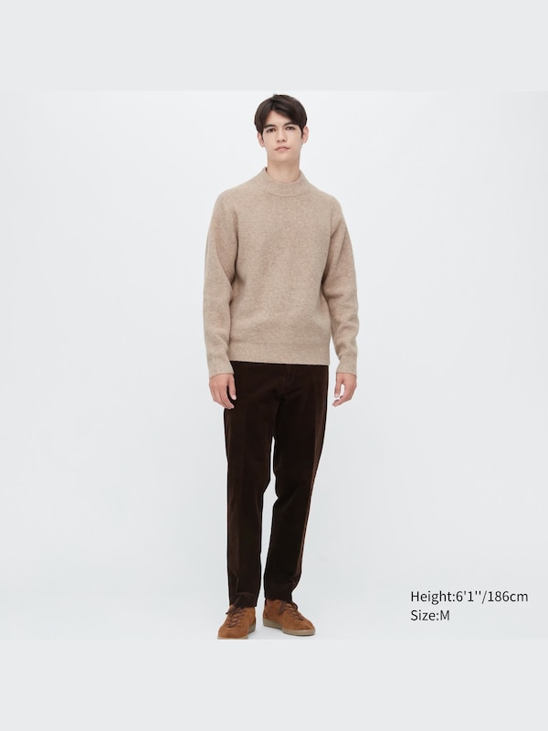 Souffle Yarn Mock Neck Long-Sleeve Sweater