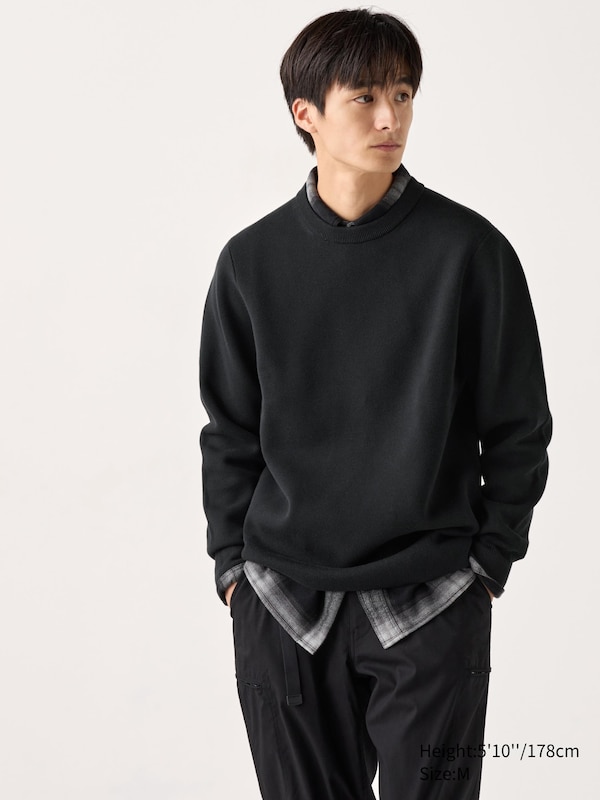 Washable Milano Ribbed Crew Neck Sweater | UNIQLO US