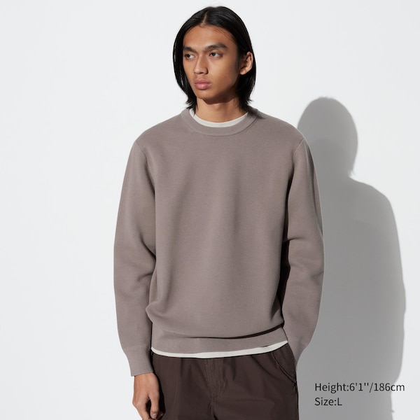 Washable Milano Ribbed Crew Neck Long-Sleeve Sweater | UNIQLO US