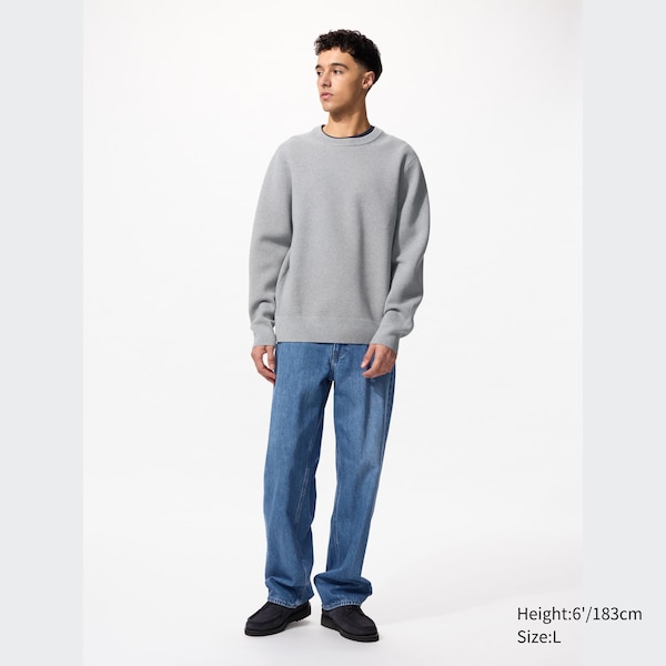 Washable Milano Ribbed Crew Neck Long-Sleeve Sweater | UNIQLO US