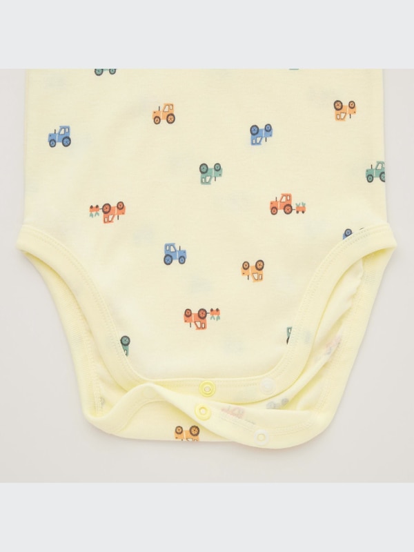 Joy of Print Short-Sleeve Bodysuit (Tractor)