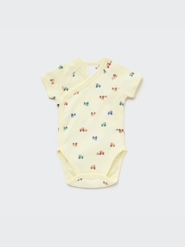 Joy of Print Short-Sleeve Bodysuit (Tractor)